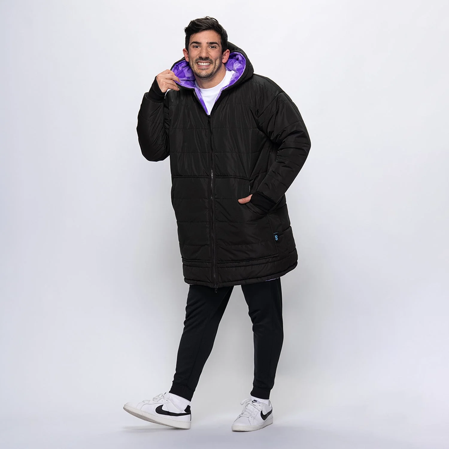 Black/Lilac Checker Print - Image 3