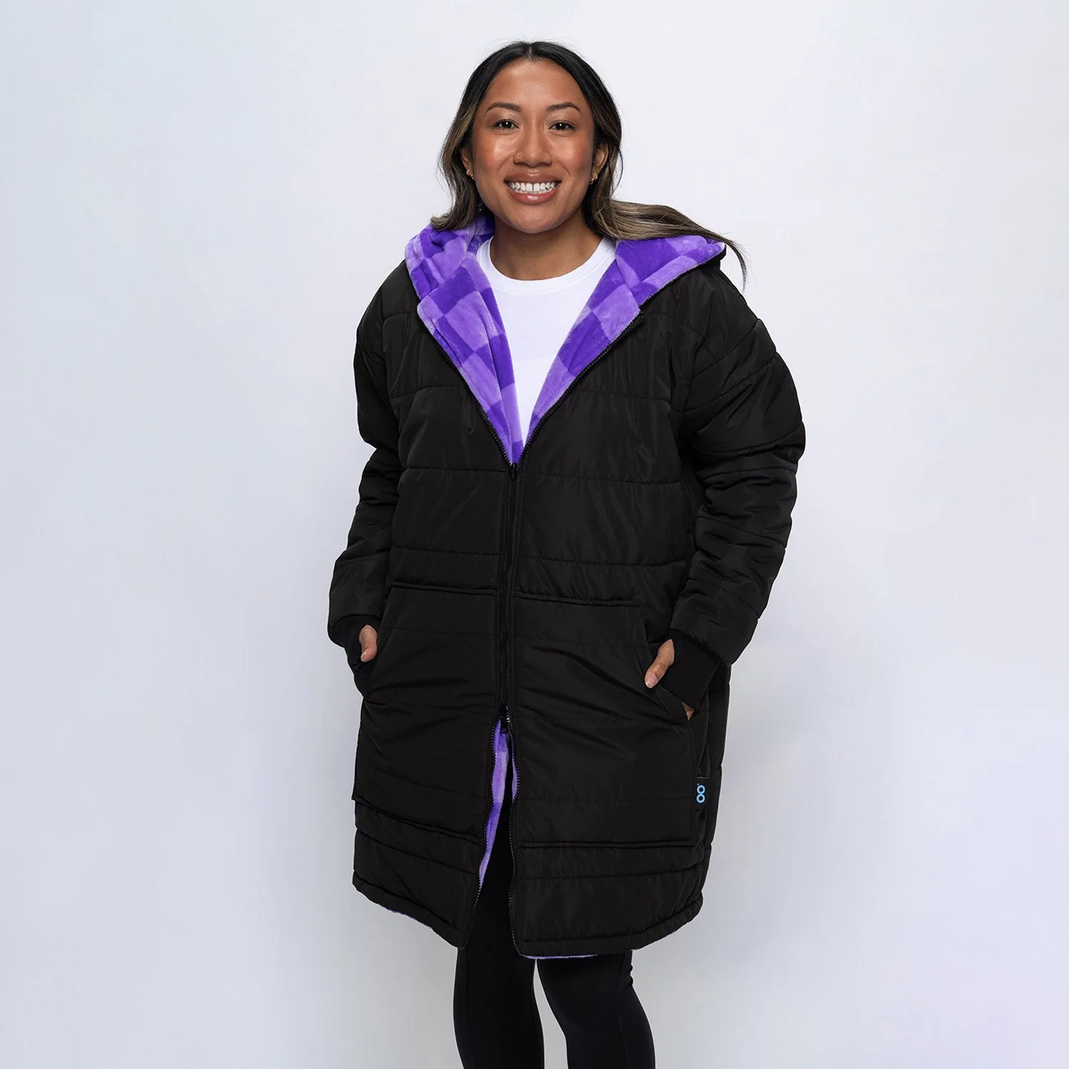 Black/Lilac Checker Print - Image 5