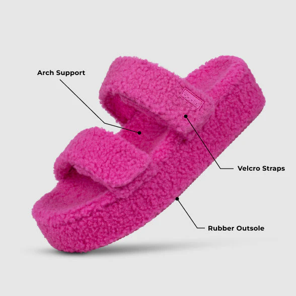 Black Two Strap Sherpa Platform - Image 6